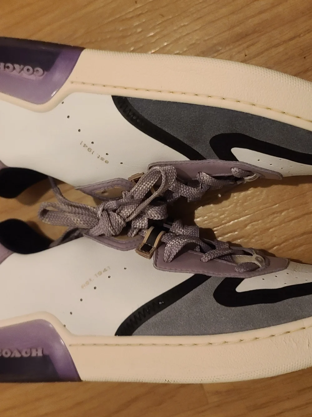 Coach Men's Lavender, Gray & Black Low-Top Sneaker